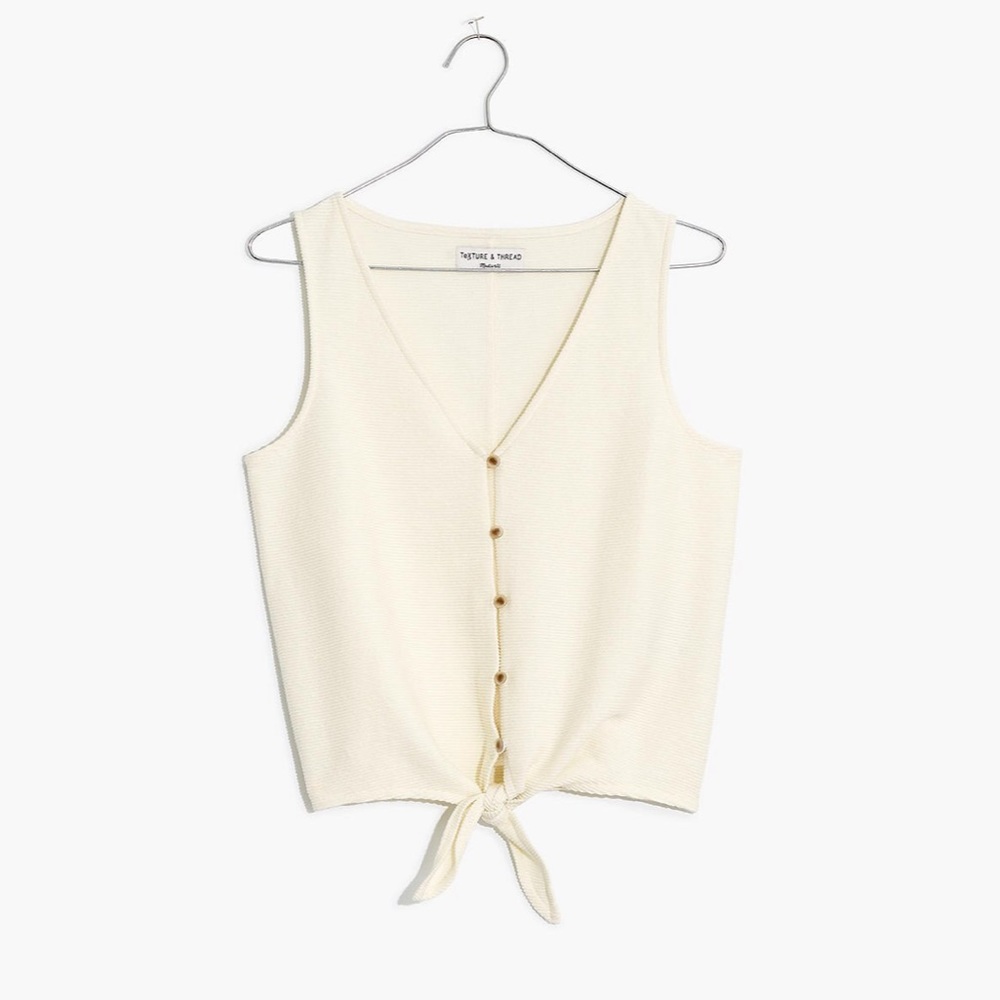 MADEWELL Bottom-Front Tie Tank Top
